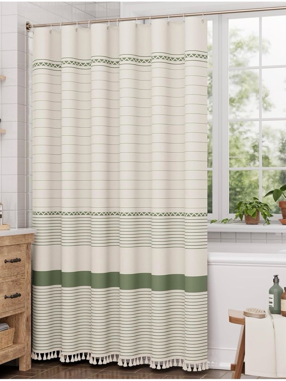 AmazerBath Boho Shower Curtain